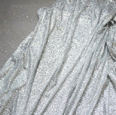 Wedding Dress Silver Bronzing Sequin Fabric